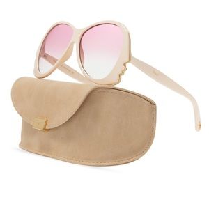 Chloé ce763 Butterfly crème & gold sunglasses